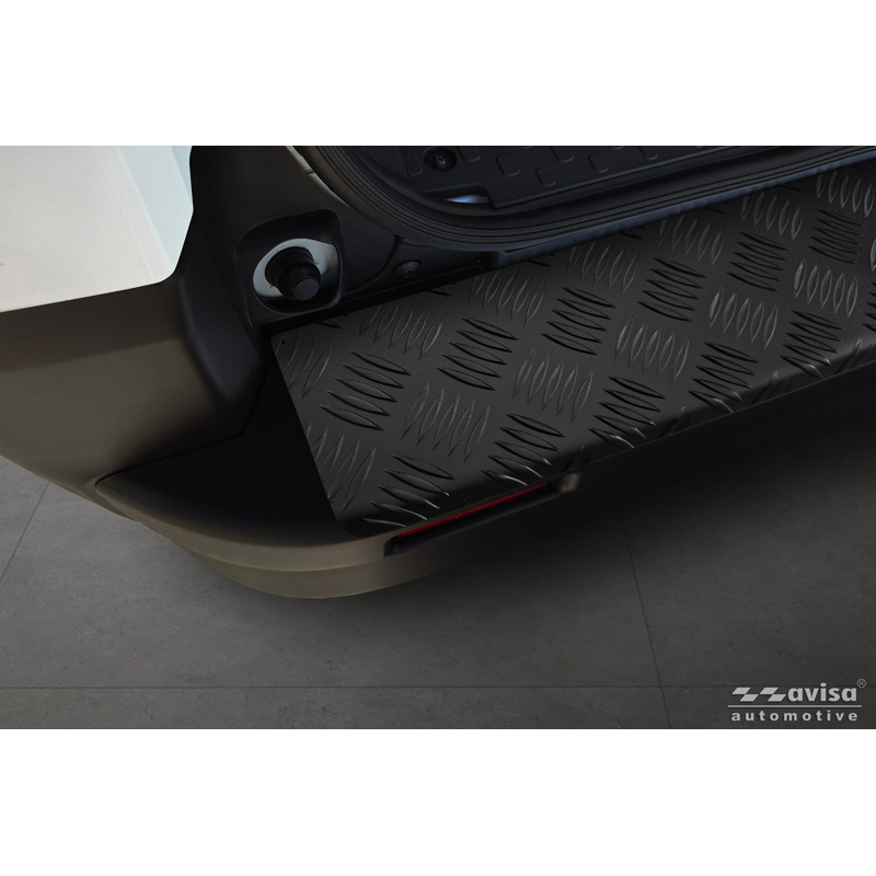 Avisa Protection de seuil arrière en aluminium noir mat sur mesure pour Renault Trafic III / Nissan NV300 2014- / Opel Vivaro 2014-2019 & Fiat Talento 2016-2021 '3mm Riffled Plate'
