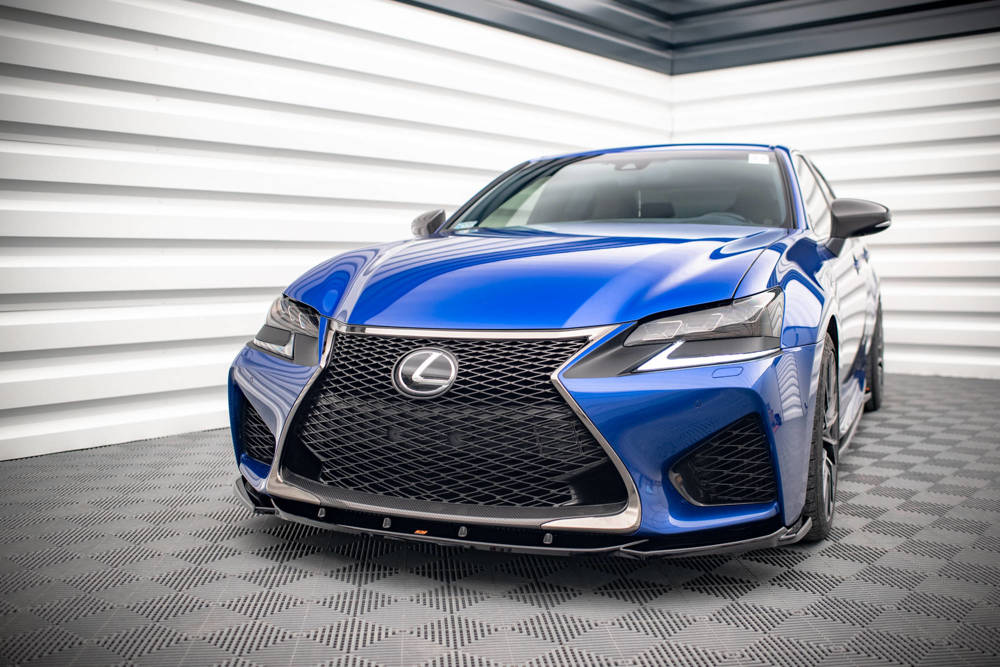 Voorspoiler V.2 Lexus GS F Mk4 FL Maxton Glans Zwart