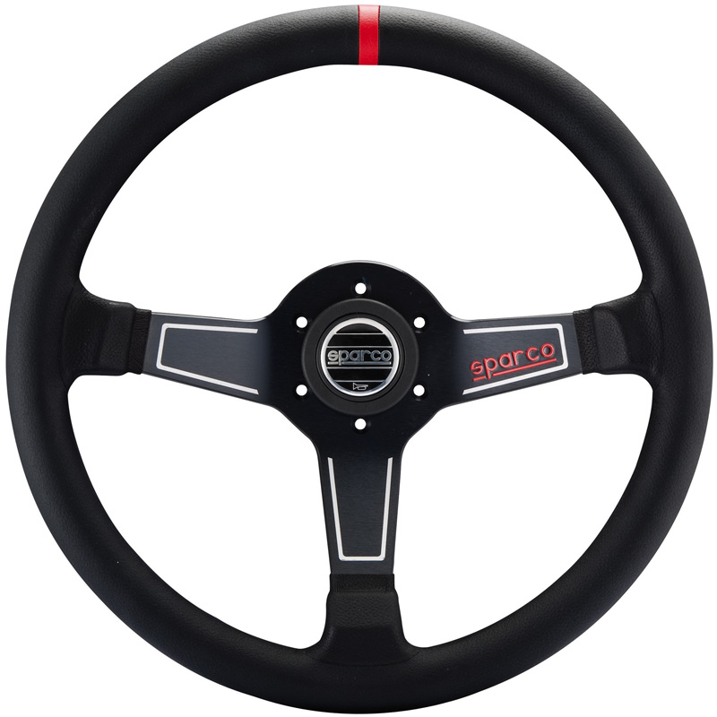 Sparco Volant Universel L575 - Cuir Noir - Diamètre 350mm