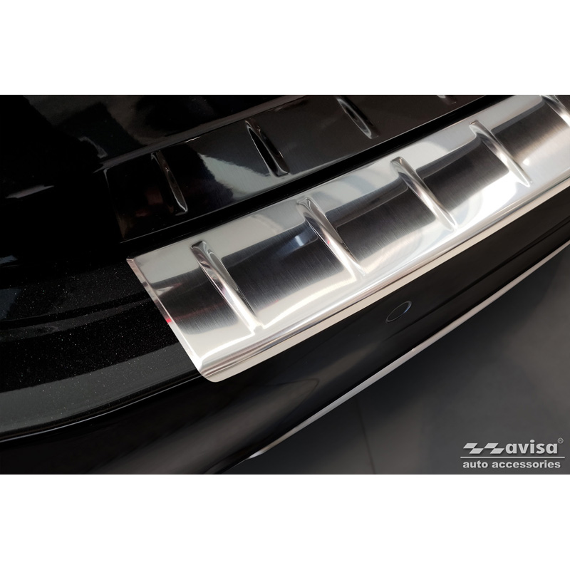 Protection de seuil arrière inox sur mesure pour Mercedes Classe-E W214 Sedan 2023- 'Ribs'