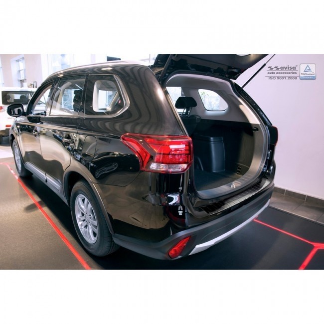 Zwart RVS Achterbumperprotector Mitsubishi Outlander III 2012-20