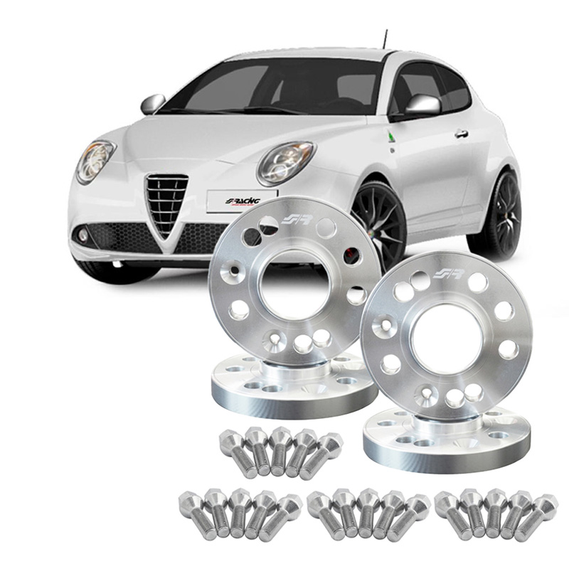 Simoni Racing Kit d'Élargisseurs de Roue en aluminium - 2x16mm(AV) - 2x20mm(AR) (Moyeu 58,1mm) avec boulons de roue - sur mesure pour Alfa Romeo divers