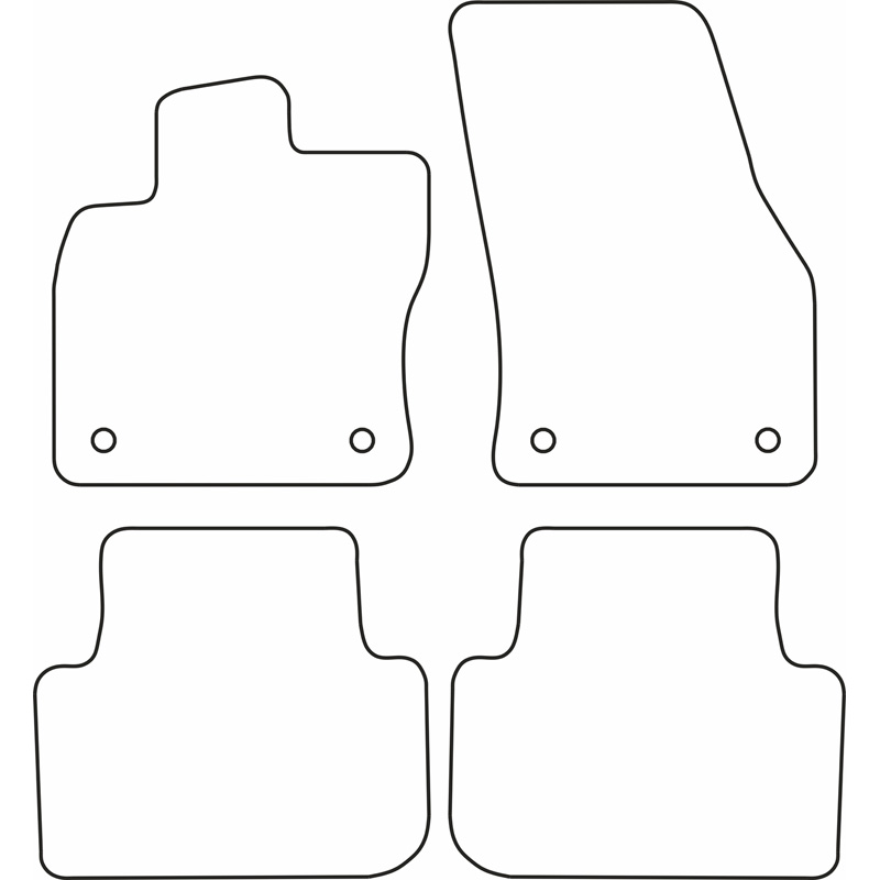 Set de tapis de sol sur mesure pour Volkswagen Tiguan 2016- excl. Allspace