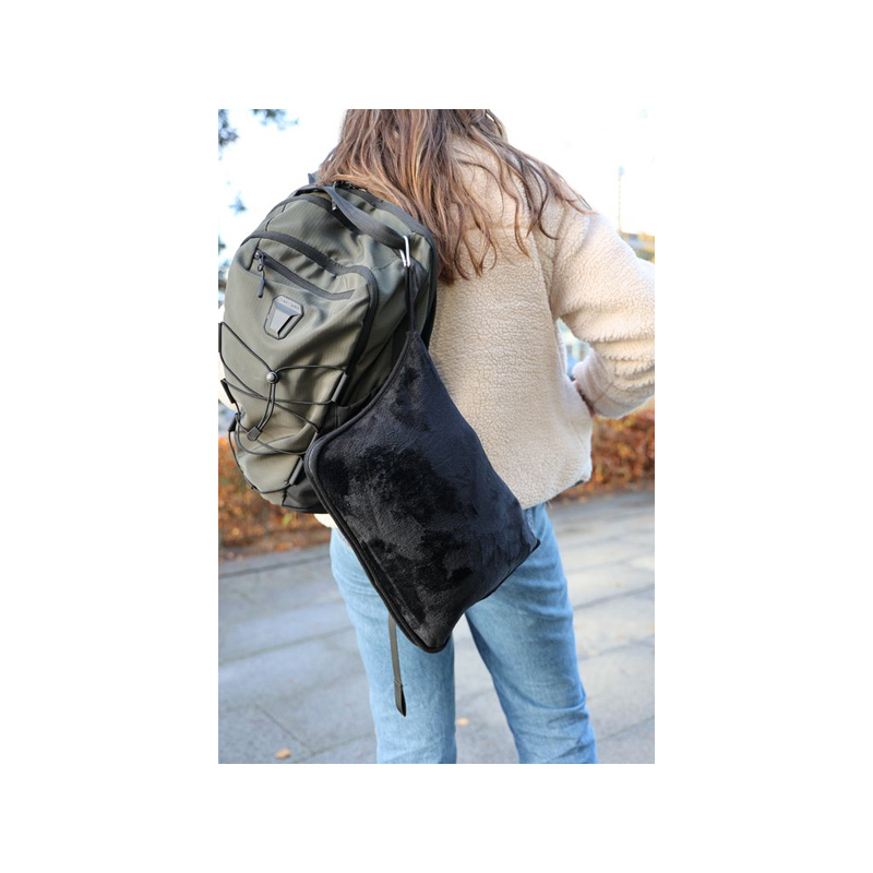 Carpoint Couverture de voyage & Coussin de voyage Noir 2 en 1
