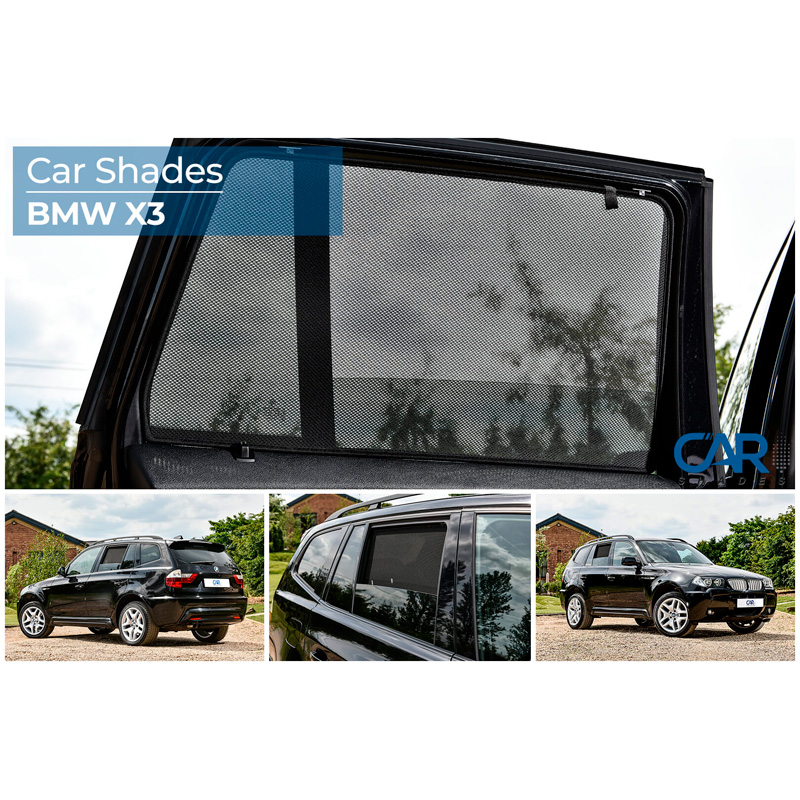 Set de Car Shades (portes arrières) sur mesure pour BMW X3 E83 2003-2010 (2-pièces)