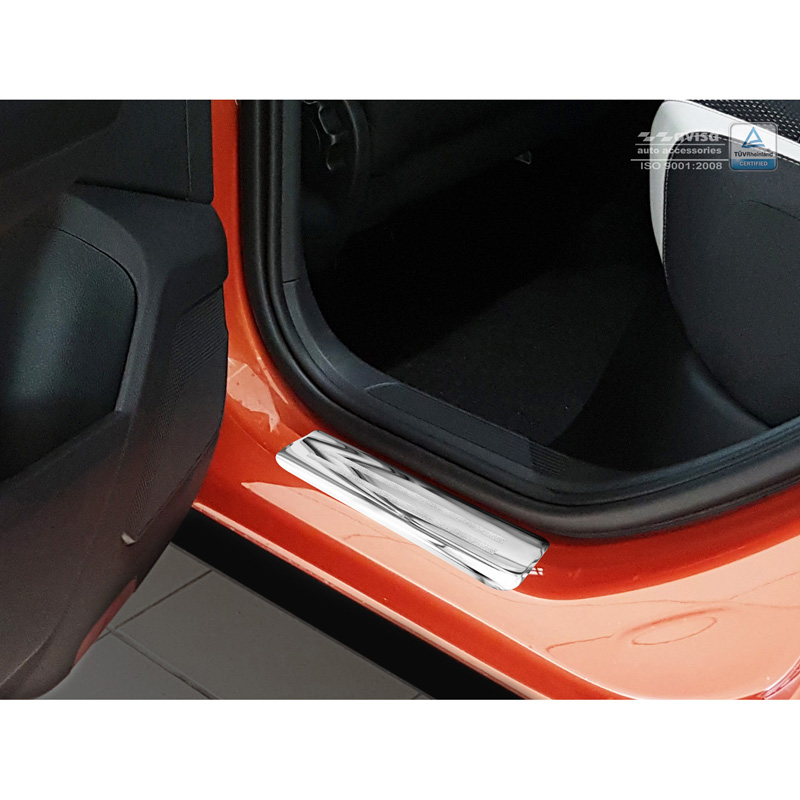Seuils de portes inoxydable sur mesure pour Volkswagen T-Roc 2017-2022 & Facelift 2022- - 'Sportline' - 4-pièces