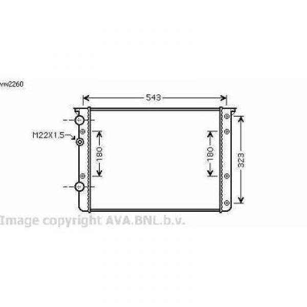Radiator LUPO 3L 99-05 508x379x32 ALLEEN 3 LITER LUPO +/-AC