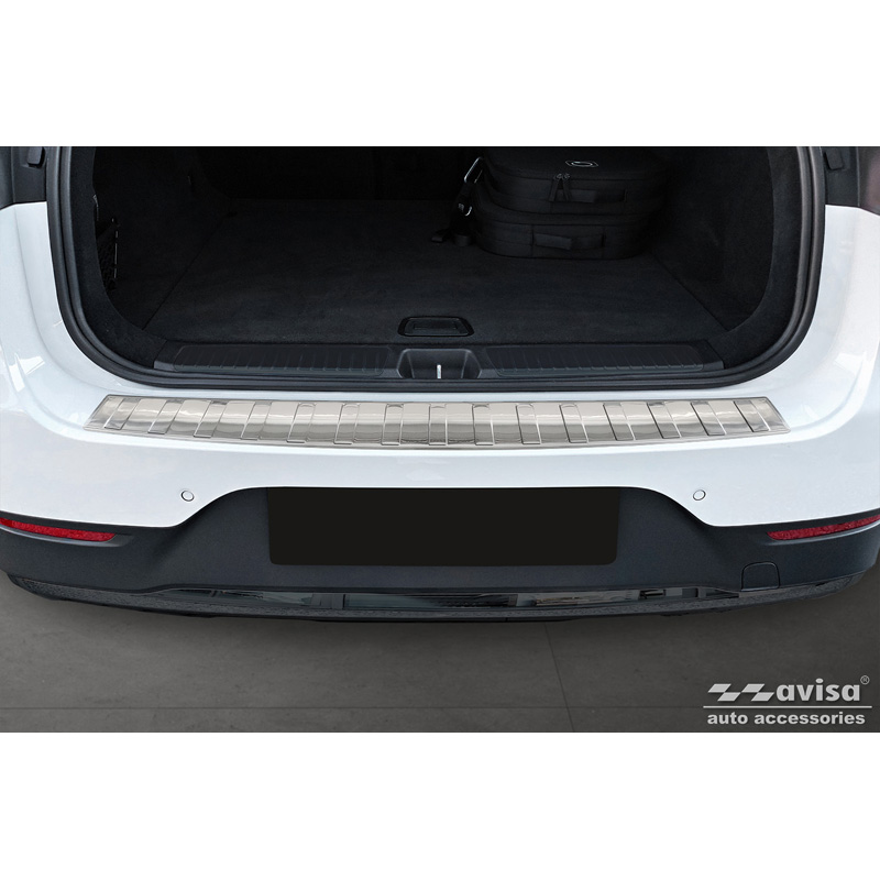 Protection de seuil arrière inox sur mesure pour Mercedes EQE SUV (X294) 2022- 'Ribs'