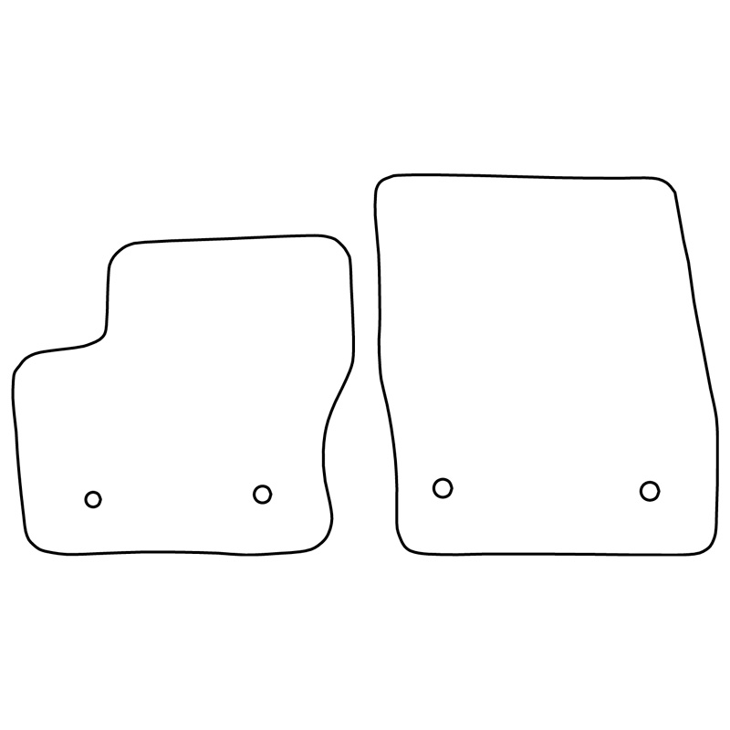 Set de tapis de sol sur mesure pour Ford Transit Connect 2016- (seulement avant)