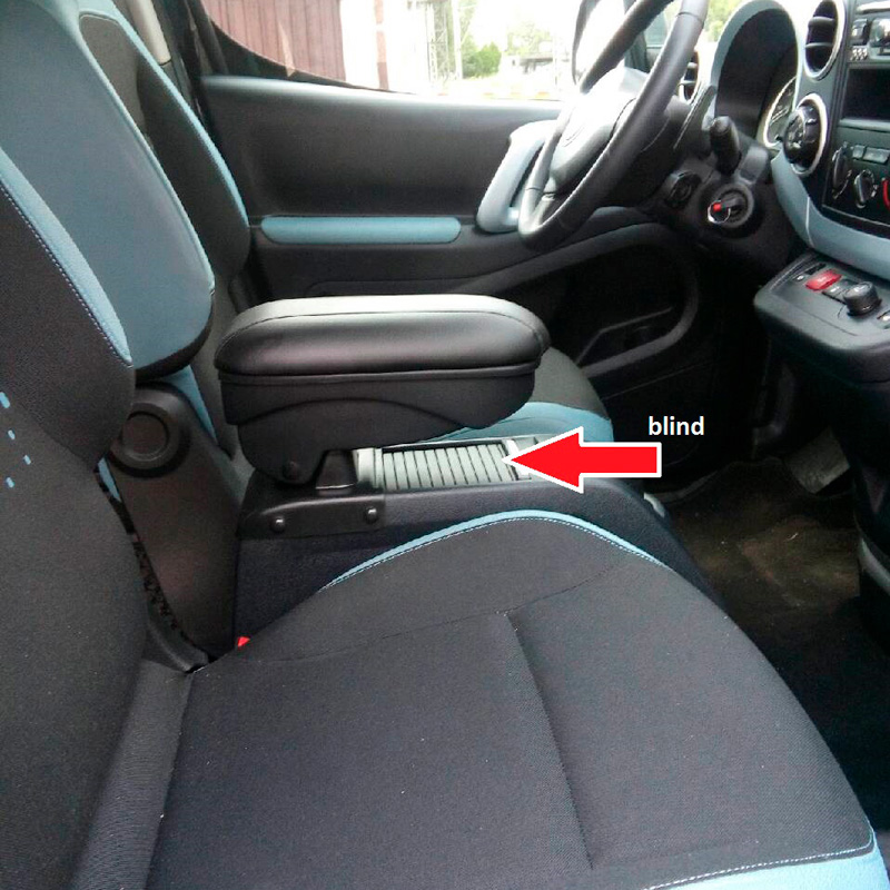 Accoudoir Slider sur mesure pour Citroën Berlingo III / Opel Combo E / Peugeot Rifter 2018- (incl. voitures avec console centrale)