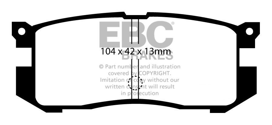 EBC Brakes MAZDA Capella 2.5 94-97 Remblokken achterzijde