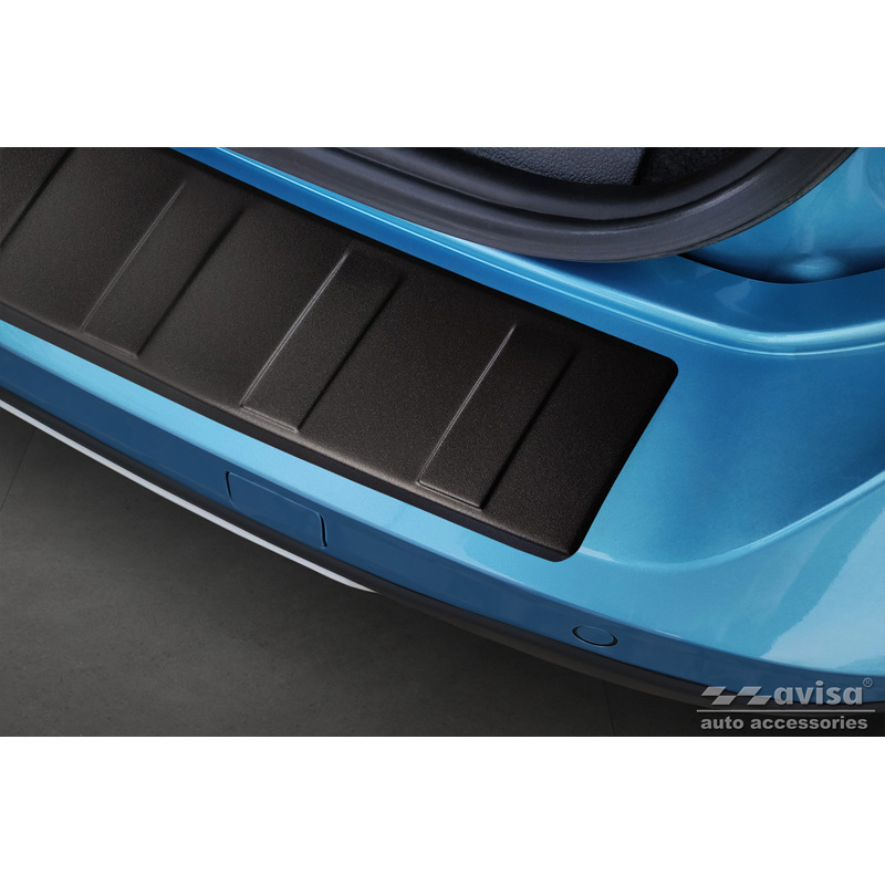 Protection de seuil arrière inox noir mat sur mesure pour Ford Tourneo Connect III 2022- 'Ribs'