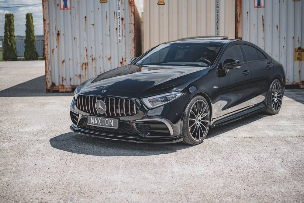 Voorspoiler V.2 Mercedes AMG CLS AMG Pakket & CLS53 C257 Maxton Glans Zwart