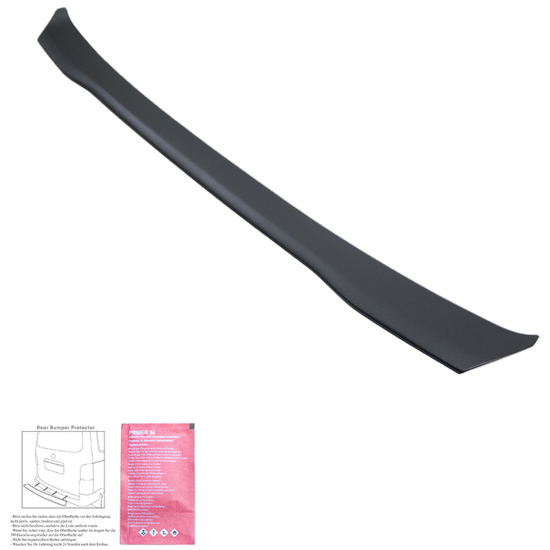 Protection de seuil arrière sur mesure pour Ford Transit Custom MK2 2023- & Volkswagen Transporter T7 2024- - Noir mat
