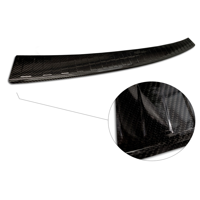Protection de seuil arrière carboné 3D sur mesure pour Volkswagen transporter T5 2003-2015 & T6 2015-2010 & T6.1 2020-2022 'Ribs'