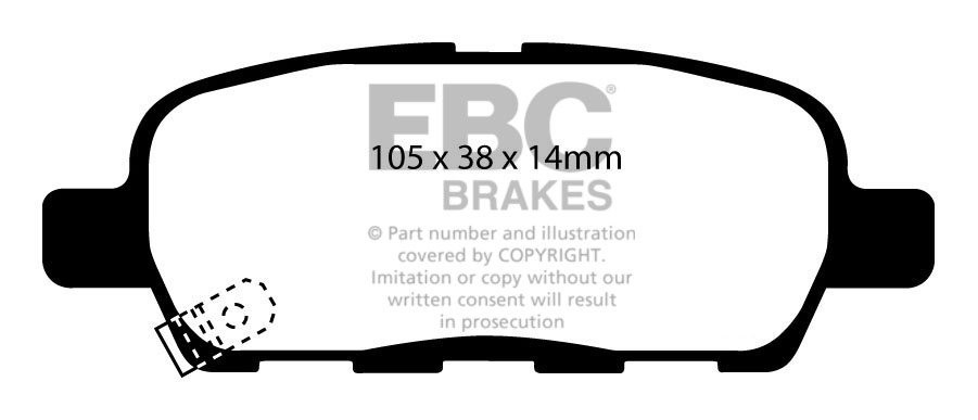 EBC Brakes NISSAN Murano 3.5 (Z50) 2004-2006 Remblokken achterzi
