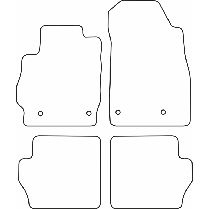 Set de tapis de sol sur mesure pour Mazda 2 3/5 portes 2007-2014