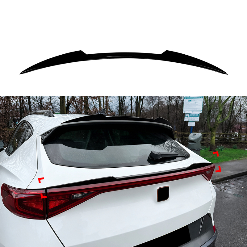 Aileron arrière inférieur sur mesure pour Cupra Formentor 2020-2024 & Facelift 2024- (ABS Noir Luisant)