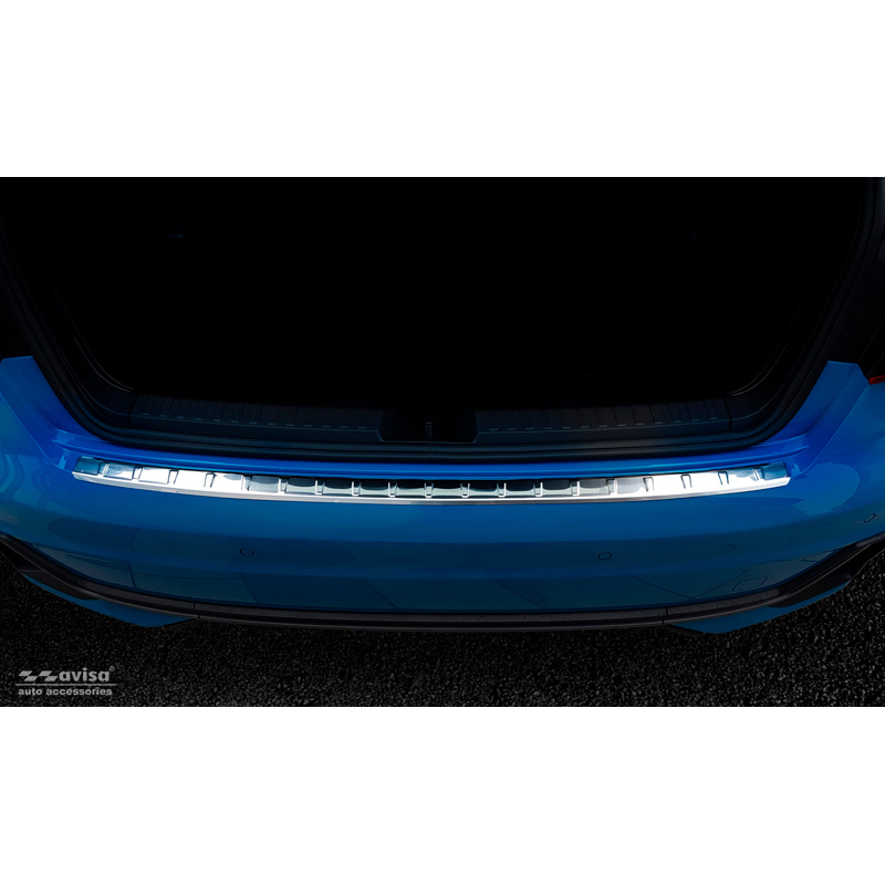 Protection de seuil arrière inox sur mesure pour Audi A1 (GB) Sportback 2018- 'Ribs'