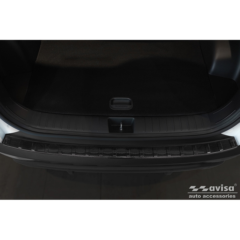 Protection de seuil arrière carboné 3D sur mesure pour Hyundai Tucson 2020- 'Ribs'