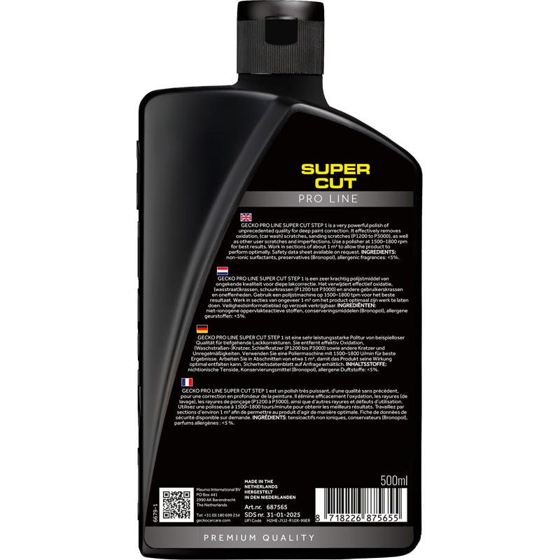 Gecko PRO Polish Gros Grain 676  Étape 1 - 500 ml (sans silicone)