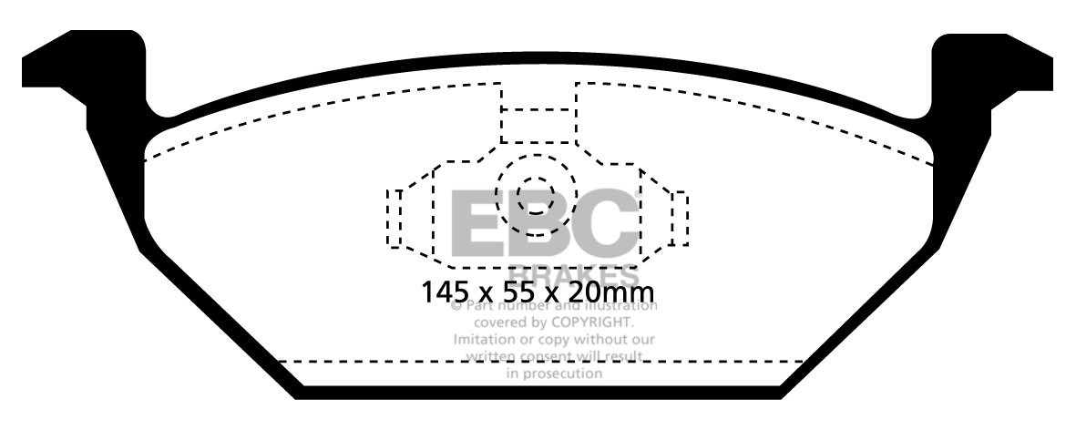 EBC Brakes VW Golf IV 1.6 98-99 Remblokken voorzijde greenstuff