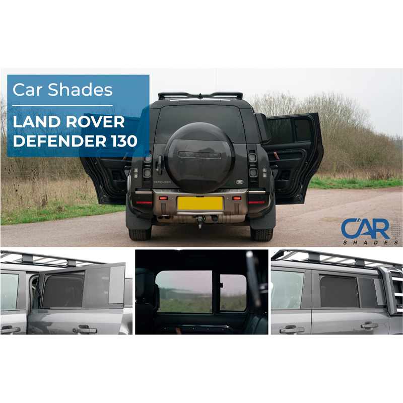 Set de Car Shades (portes arrières) sur mesure pour Land Rover Defender D130 5-portes 2020- (4-pièces)