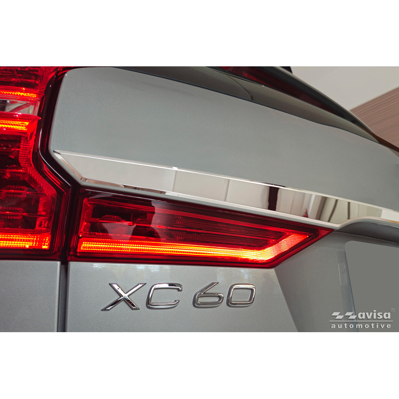 Avisa Revêtement d'habillage du hayon du coffre inox Chrome sur mesure pour Volvo XC60 II 2017-2021 & Facelift 2021-