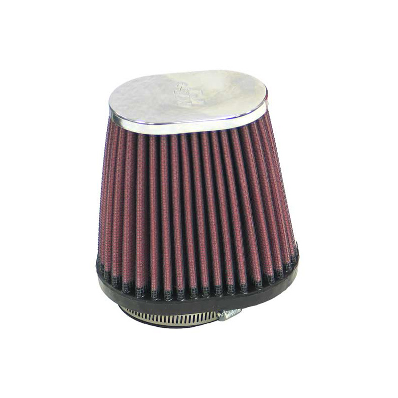 K&N Filtre à Air Universel Ovale/Conique 54mm raccordement décentrée, 102mm x 76mm de base, 76mm x 51mm en haut, 102mm hauteur (RC-2890)
