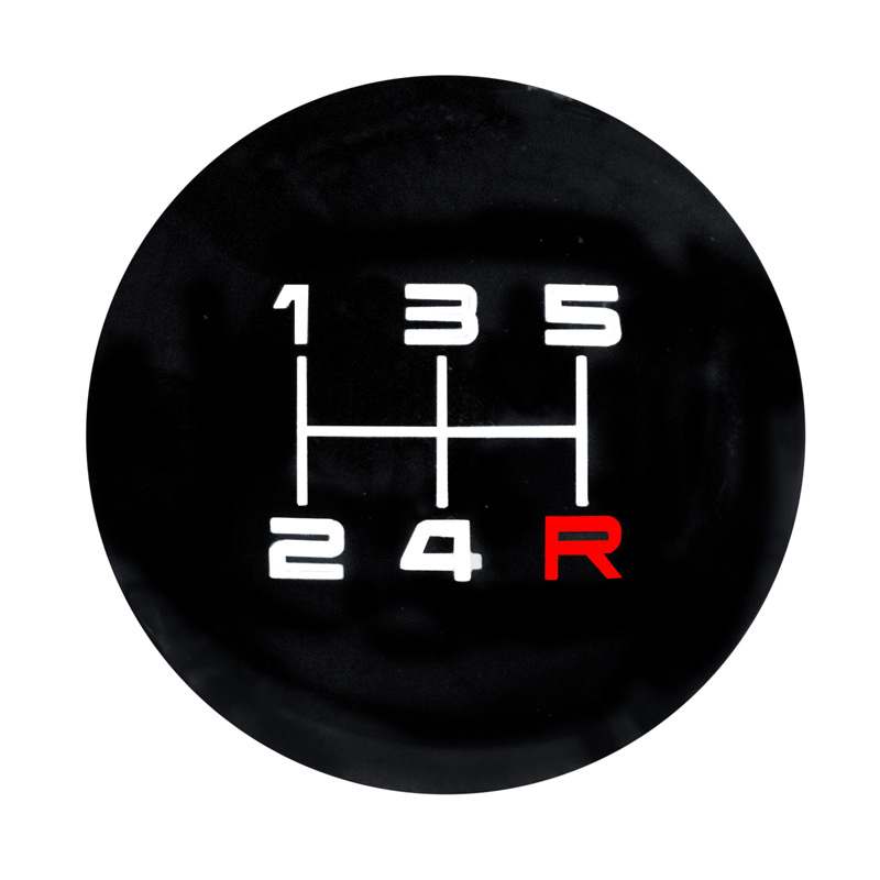 Simoni Racing Pommeau de Vitesse Rev - Noir incl. 3 Schémas de Passage des Vitesses