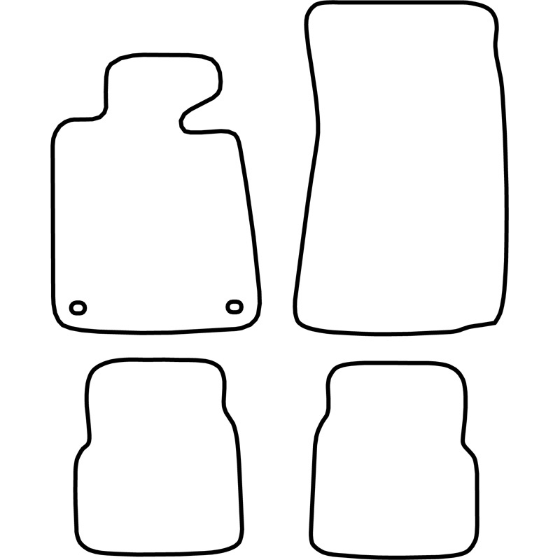 Set de tapis de sol en velours sur mesure pour BMW Série 3 (E30) 1982-1990 (excl. Cabrio)