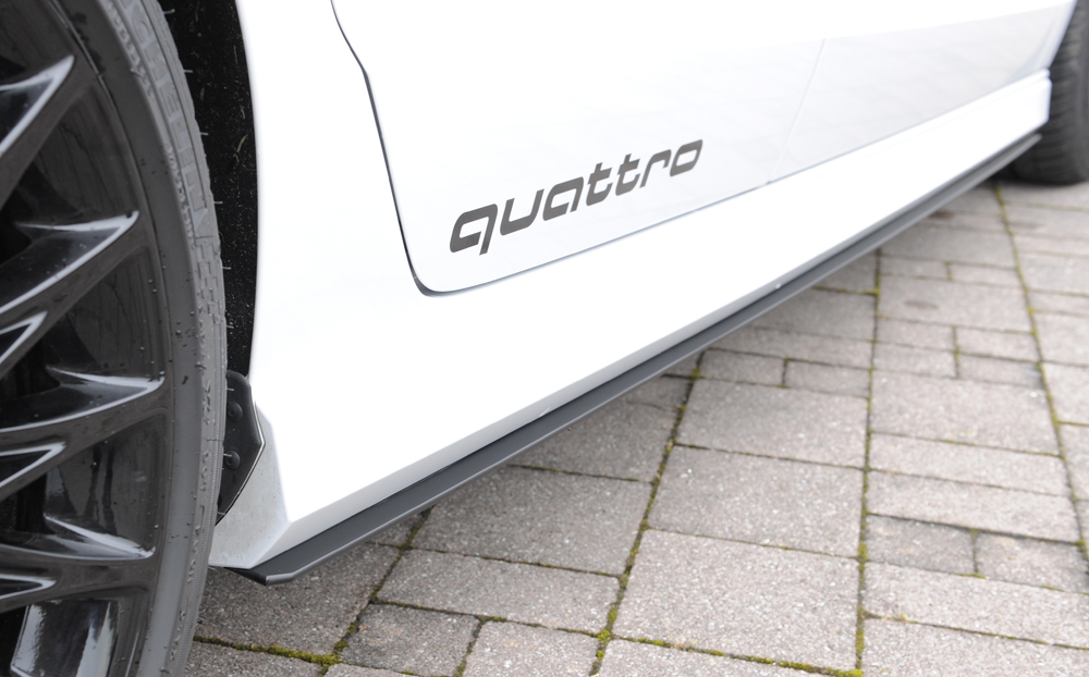 Zijskirts Rieger Audi A3 8V Cabrio S-line Zwart Glans