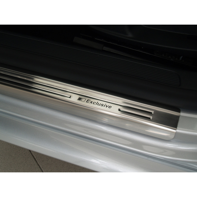Seuils de portes inoxydable sur mesure pour Volkswagen Passat 3C Sedan/Variant 2005-2014 - 'Exclusive' - 4-pièces