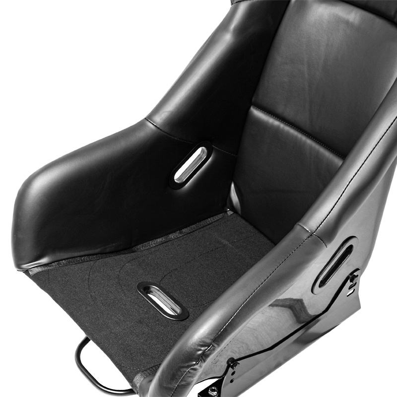 Siège baquet 'FS' - Simili Cuir Noir - Dossier fixe en polyester - incl. glissières