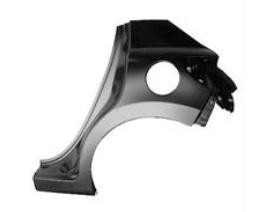 zijpaneel, 5 drs, links Peugeot 207, 2006-2012