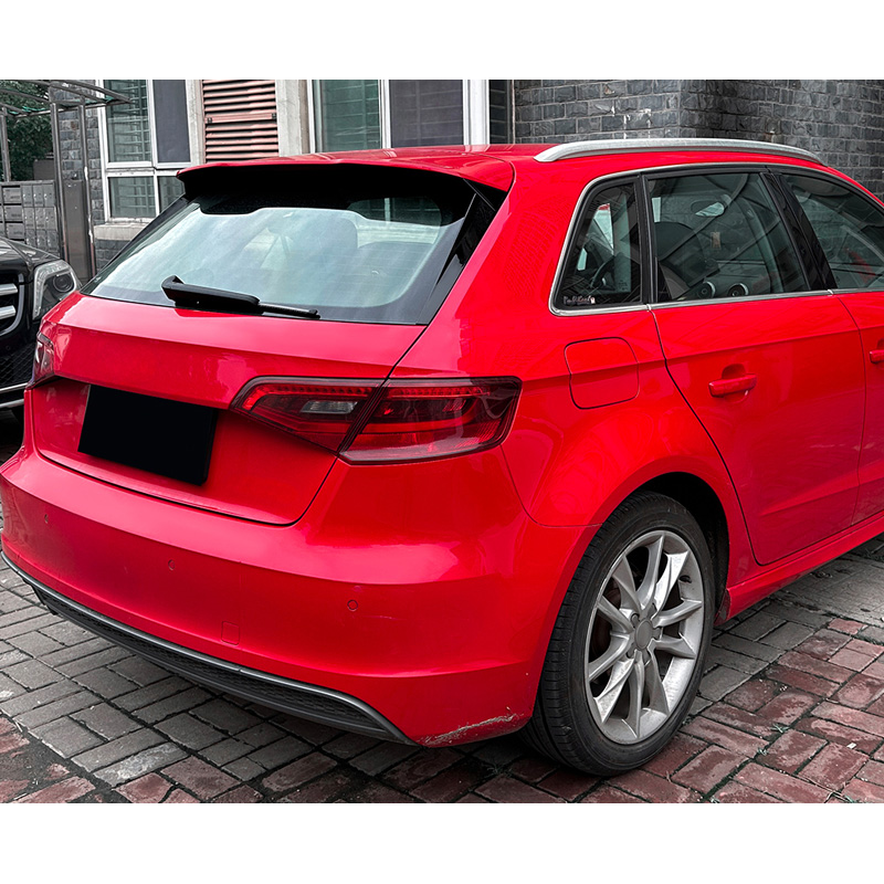 Jeu de déflecteurs d'air lunette arrière sur mesure pour Audi A3 (8V) Sportback S-Line 2012-2020 (ABS Noir Luisant)