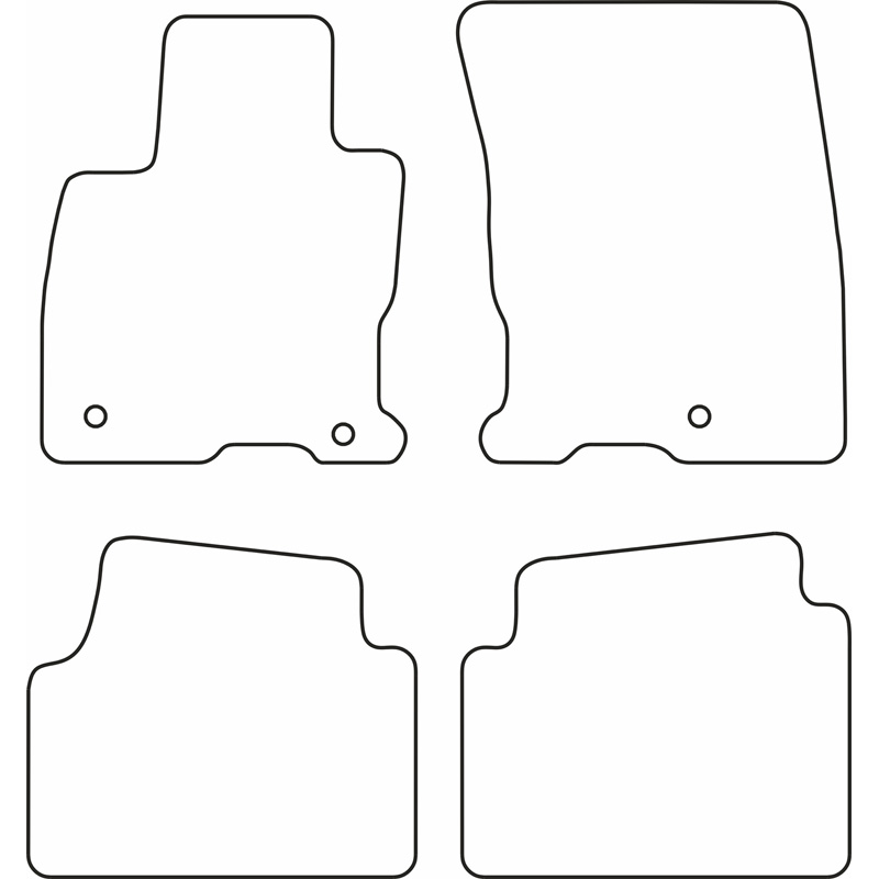 Set de tapis de sol en velours sur mesure pour Ford Kuga III 2019-