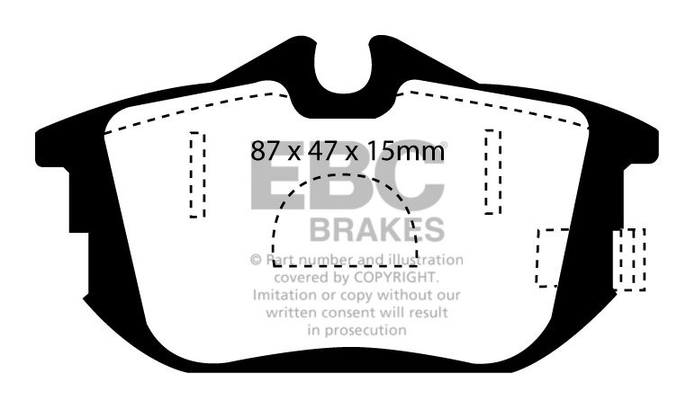 EBC Brakes VOLVO S40 2.0 95-98 Remblokken achterzijde