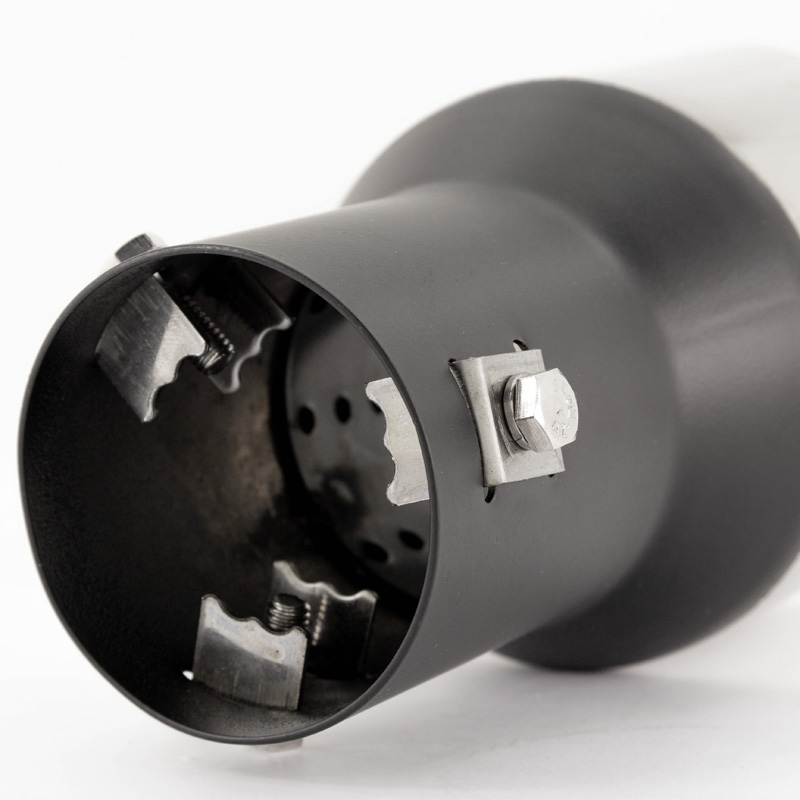 Simoni Racing Embout d'Échappement Rond/Oblique Inox - Ø90xL175mm - Montage ->57mm