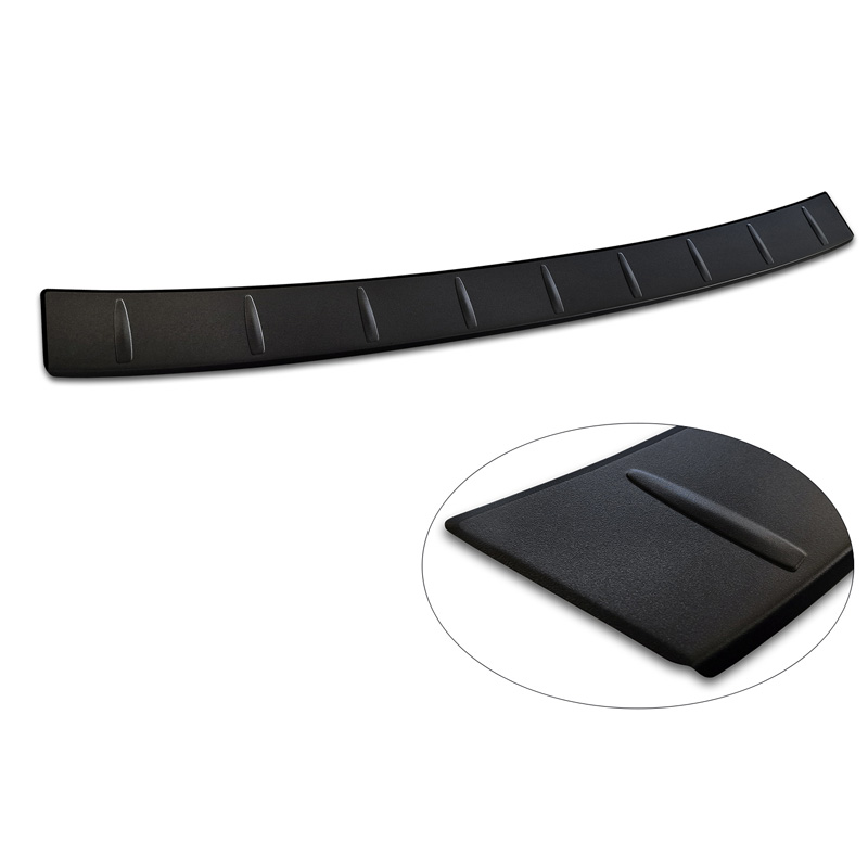 Protection de seuil arrière inox noir mat sur mesure pour Volkswagen Tiguan (CT1) 2024- 'Ribs'
