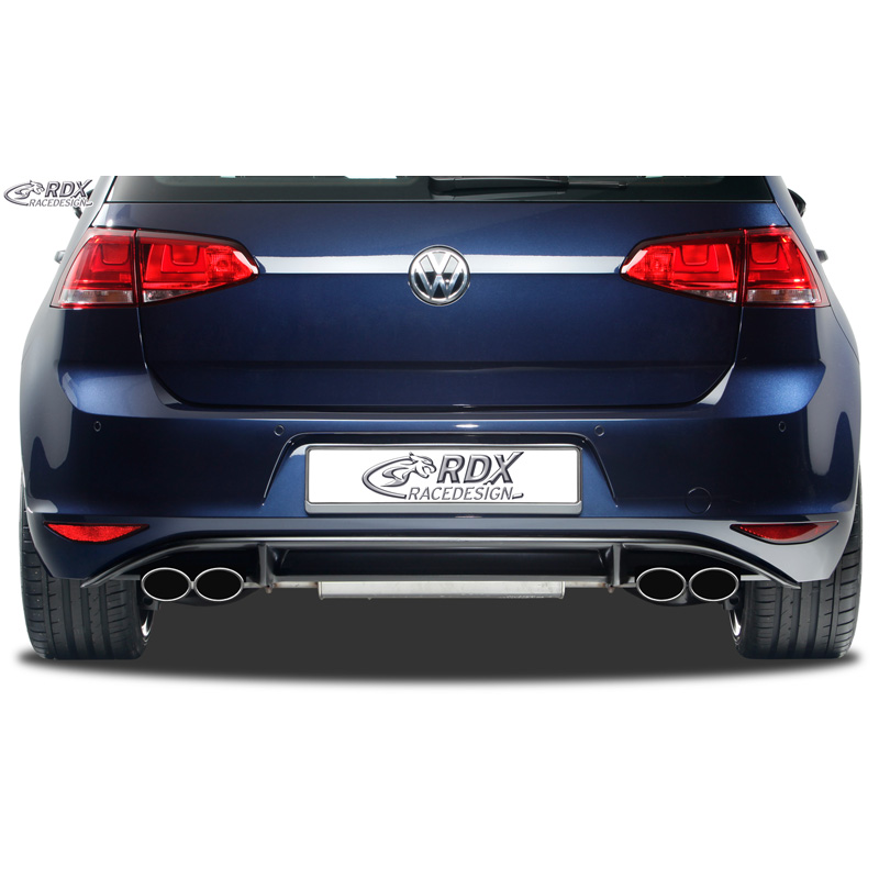 Jupe arrière 'Diffuseur' sur mesure pour Volkswagen Golf VII HB 3/5-portes 2012- 'R-Look' excl. GTi/GTD (PUR)
