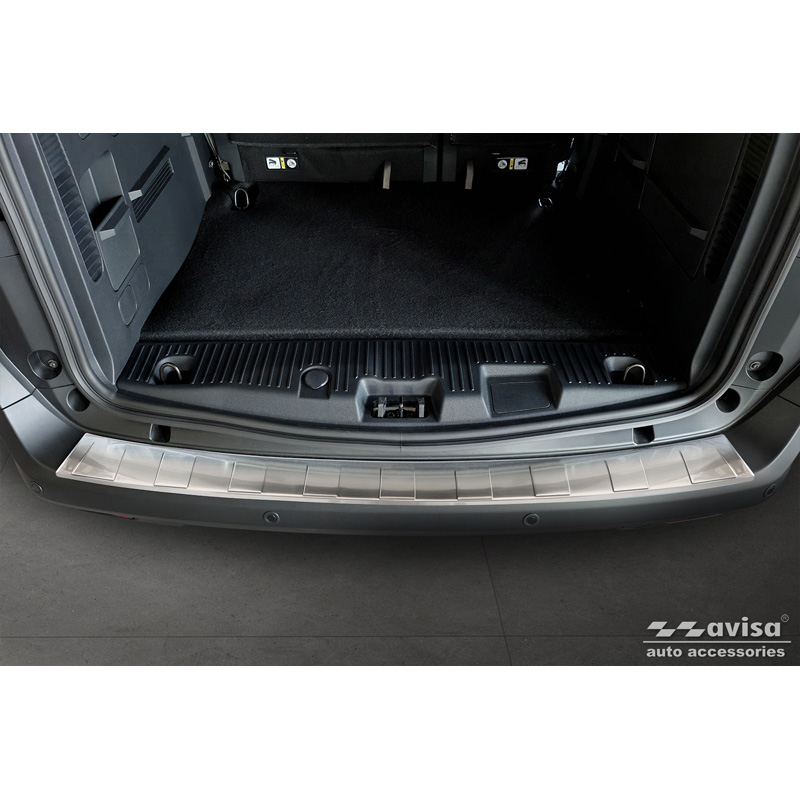 Protection de seuil arrière inox sur mesure pour Ford Tourneo Courier II / Transit Courier II 2023- 'Ribs'