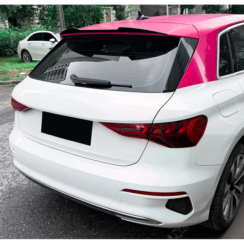 Becquet de toit (Spoiler Cap) sur mesure pour Audi A3 (8Y) Sportback 2020-2024 & FL 2025- (ABS Noir Luisant)
