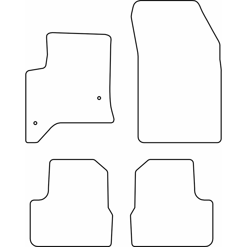 Set de tapis de sol en velours sur mesure pour Jeep Avenger & Fiat 600 (Hybrid) 2023-