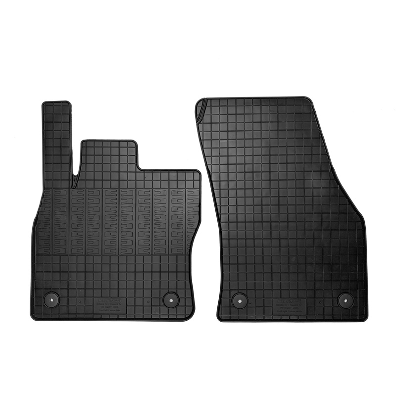 Set tapis de caoutchouc sur mesure pour Volkswagen Caddy V Box 2020- (2-pièces + points de fixage)