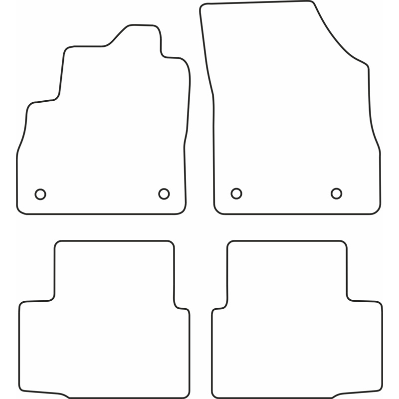 Set de tapis de sol en velours sur mesure pour Opel Astra K 2015-2021