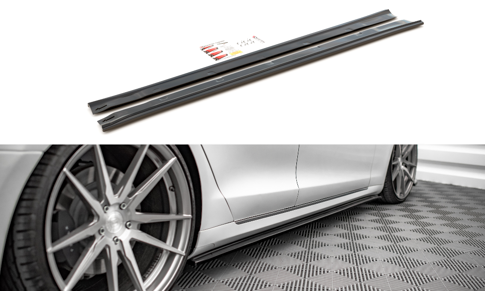 Zijskirts Tesla Model S Facelift Gloss-Black