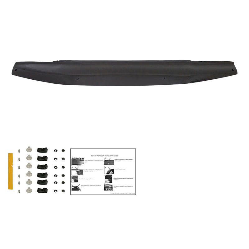 Protection du capot sur mesure pour Nissan Navara D40 2005-2010 - Noir brillant