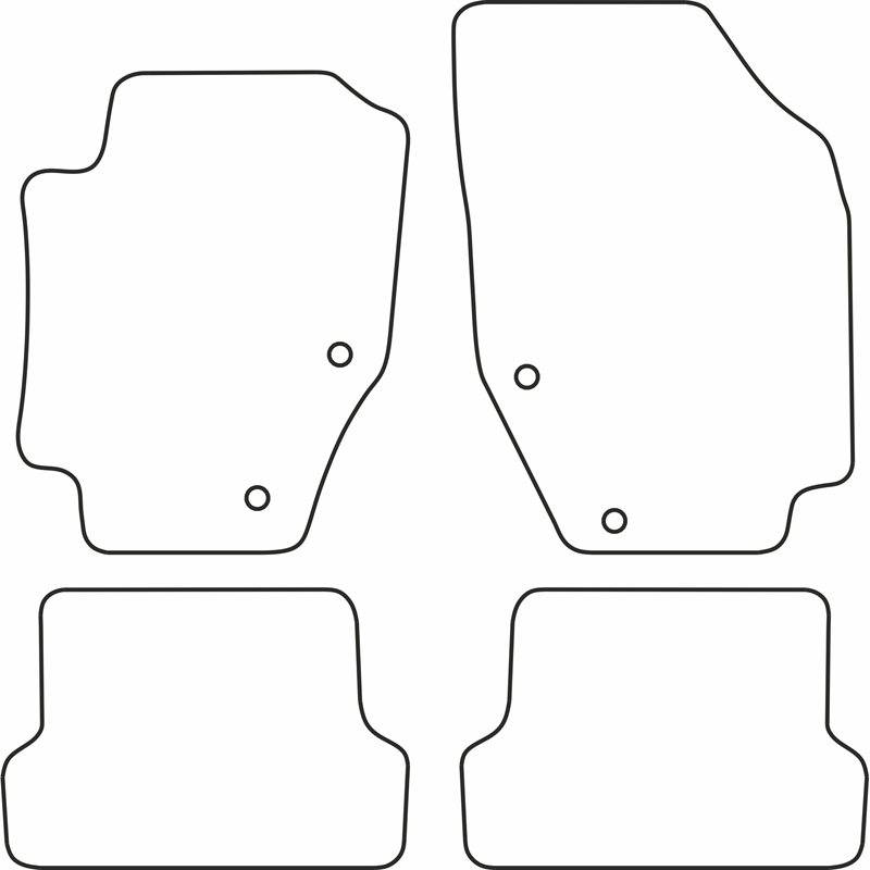 Set de tapis de sol en velours sur mesure pour Peugeot 307 CC 2002-2009