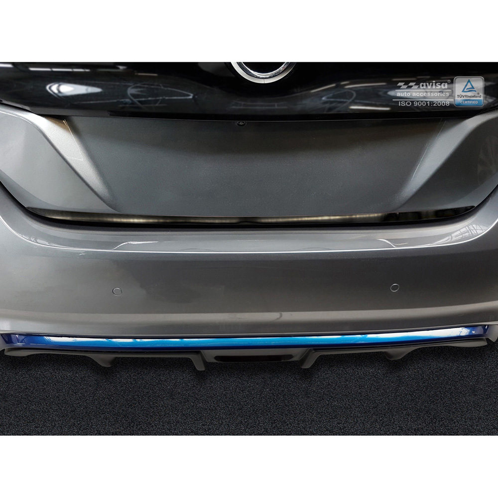 Baguette enjolivante coffre arrière inox noir sur mesure pour Nissan Leaf II 2017-